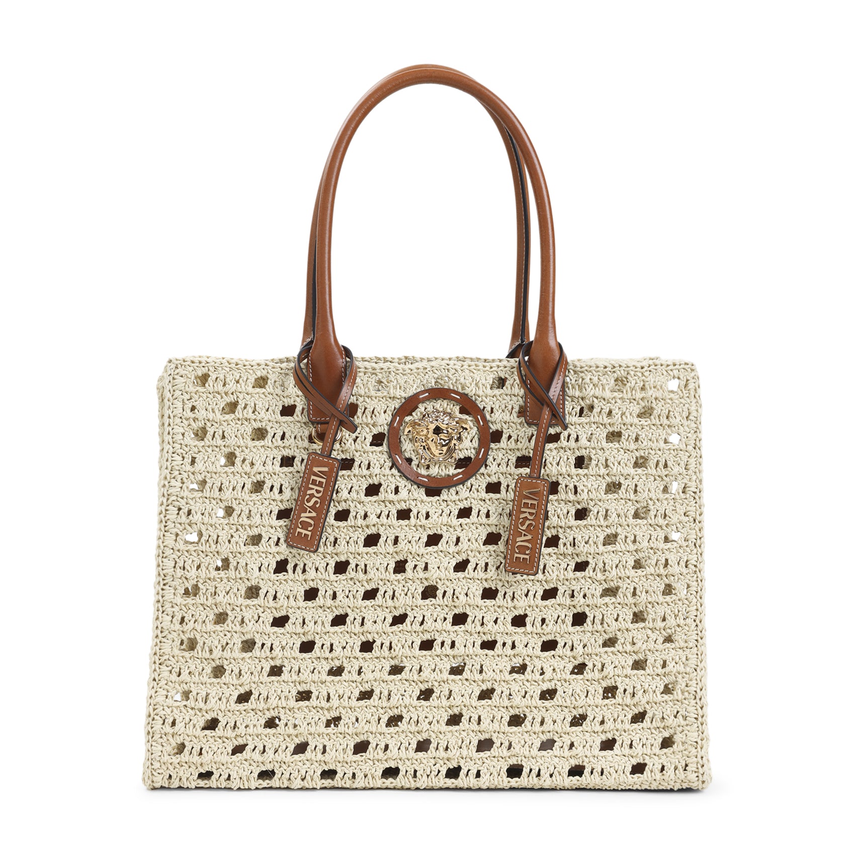 Versace Rafia Large Tote Bag - WOMEN BAGS - Versace - T.Luxy
