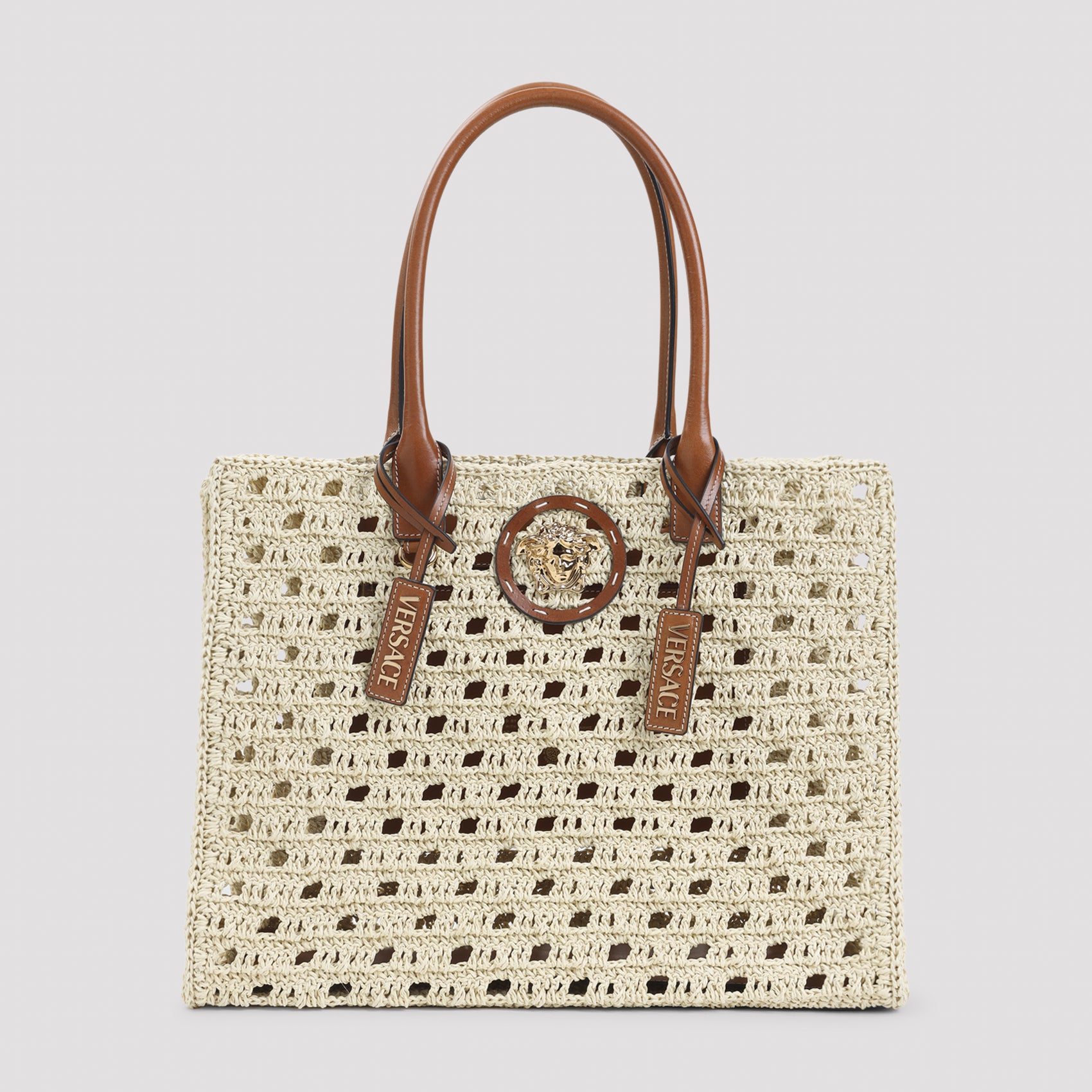 Versace Rafia Large Tote Bag - WOMEN BAGS - Versace - T.Luxy