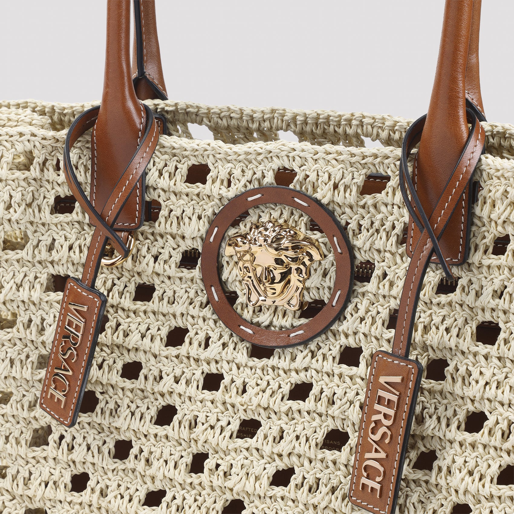Versace Rafia Large Tote Bag - WOMEN BAGS - Versace - T.Luxy