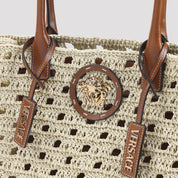 Versace Rafia Large Tote Bag - WOMEN BAGS - Versace - T.Luxy