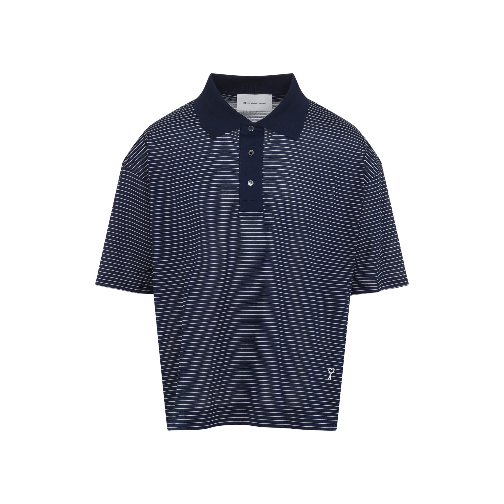 Ami Striped Boxy Fit Polo - MEN CLOTHING - Ami Paris - T.Luxy