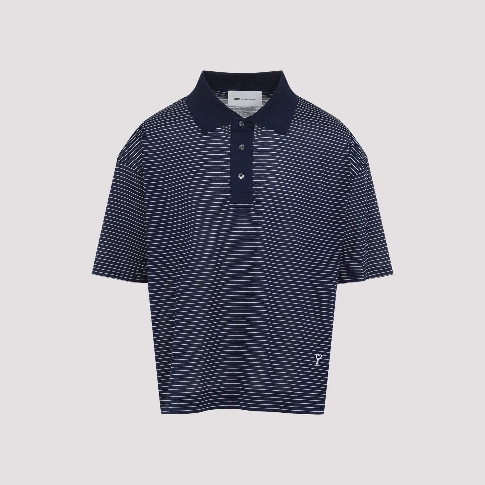 Ami Striped Boxy Fit Polo - MEN CLOTHING - Ami Paris - T.Luxy