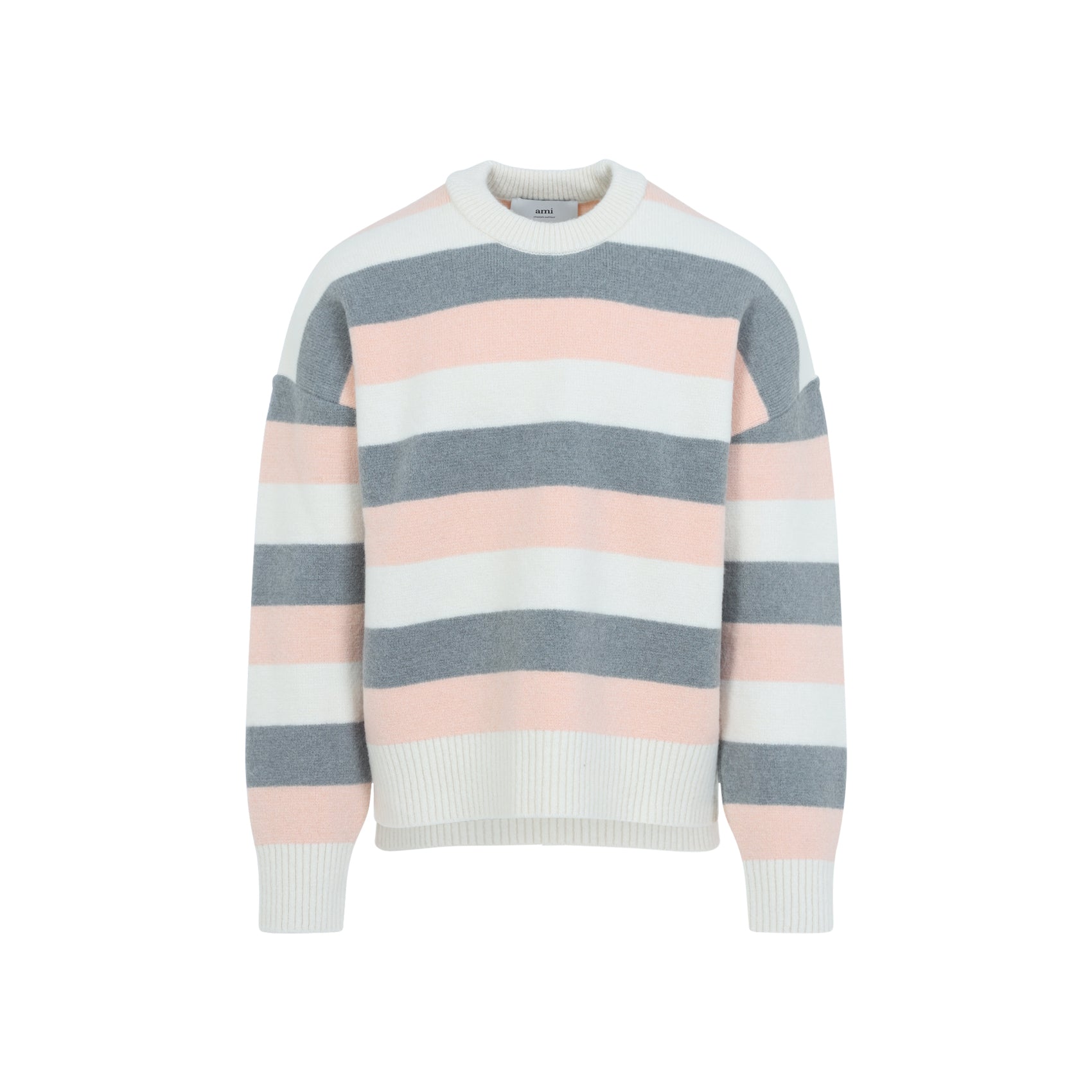 Ami Striped Crewneck Sweater - MEN CLOTHING - Ami Paris - T.Luxy