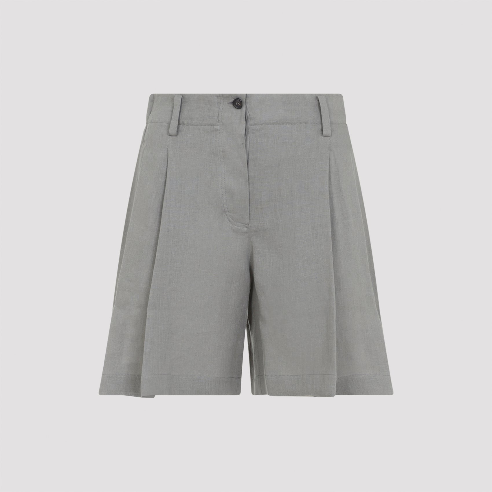 Brunello Cucinelli Linen Bermuda - WOMEN CLOTHING - Brunello Cucinelli - T.Luxy