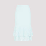 Bottega Veneta Cotton Midi Skirt - WOMEN CLOTHING - Bottega Veneta - T.Luxy