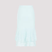 Bottega Veneta Cotton Midi Skirt - WOMEN CLOTHING - Bottega Veneta - T.Luxy