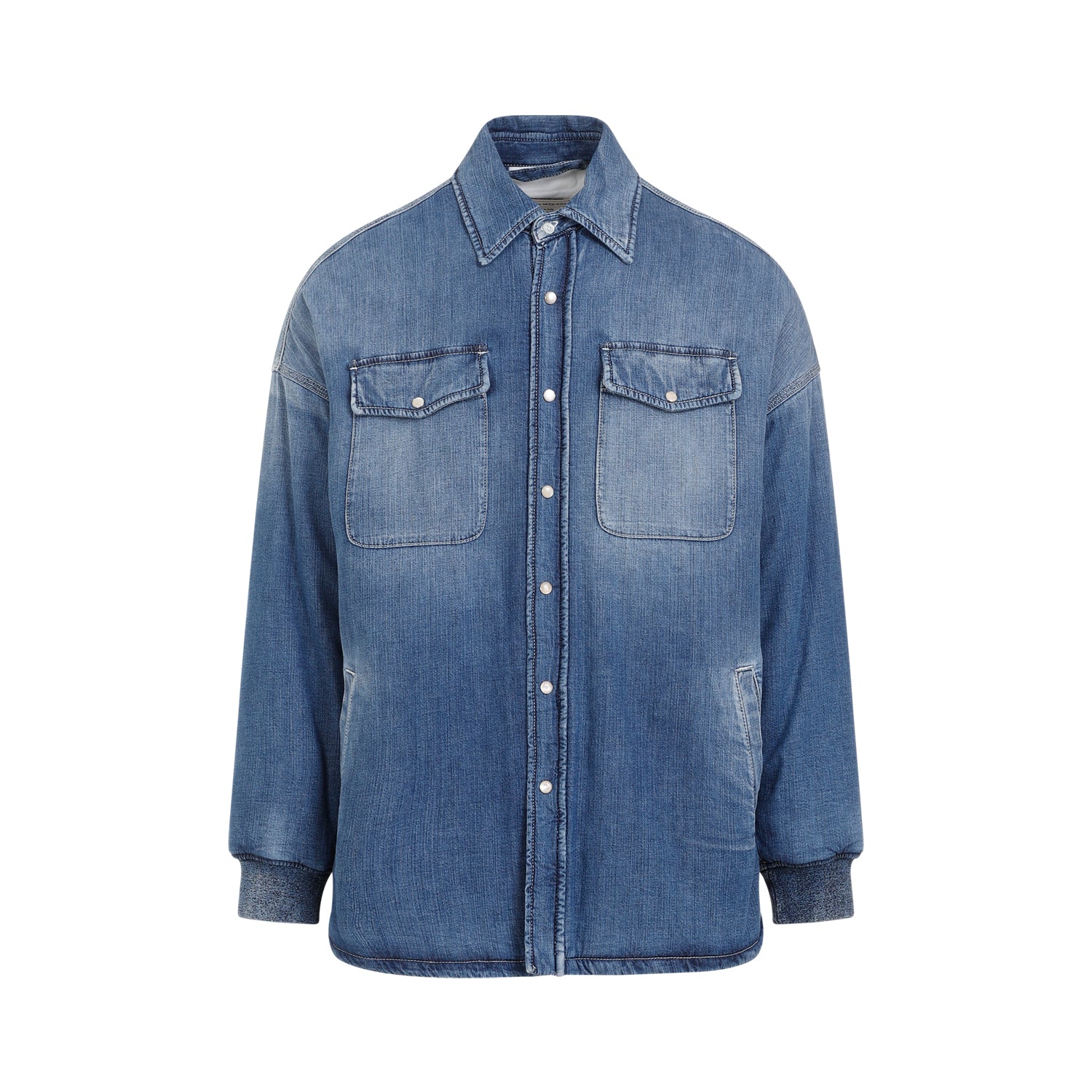 Alexander Mcqueen Quilted Denim Shirt - MEN CLOTHING - Alexander Mcqueen - T.Luxy