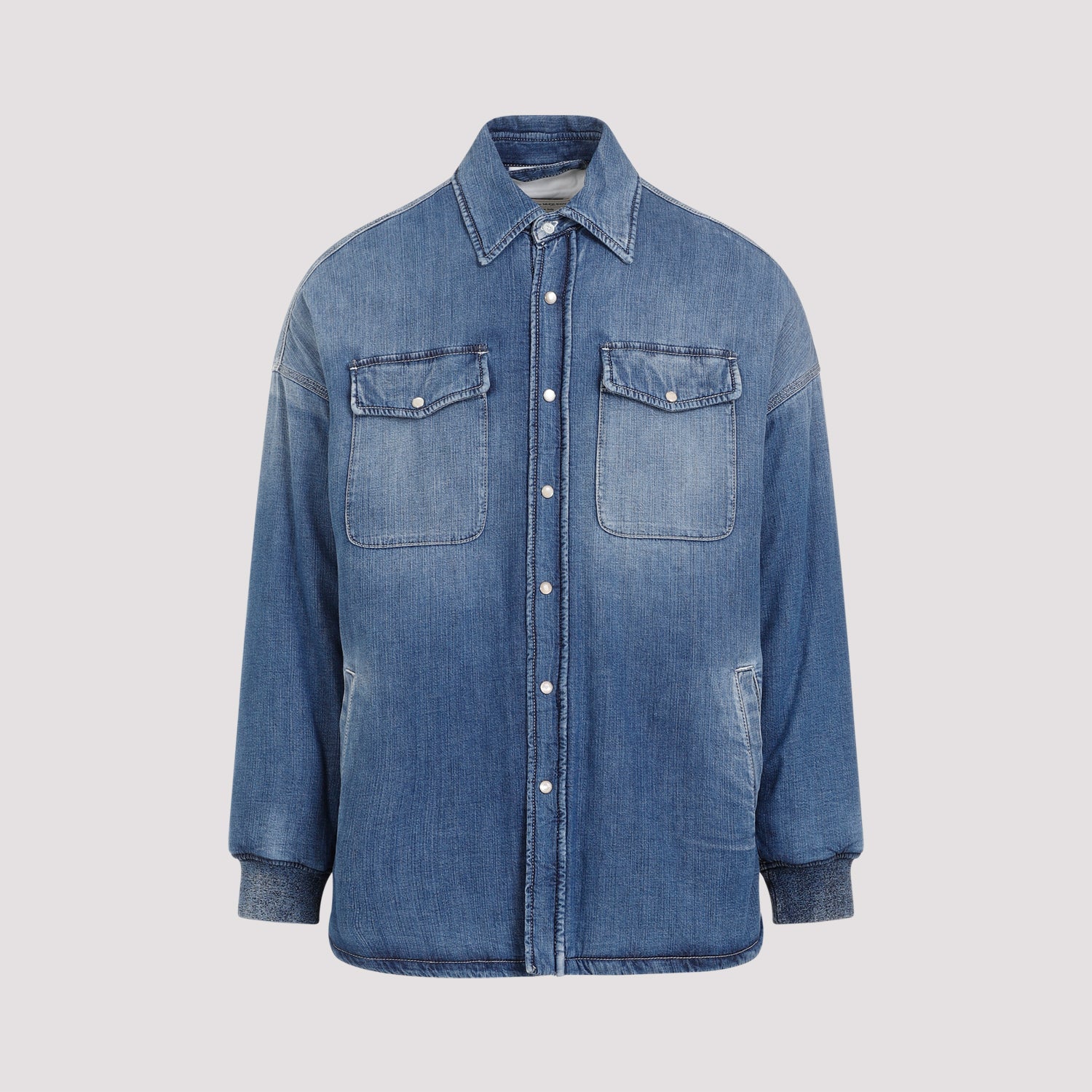Alexander Mcqueen Quilted Denim Shirt - MEN CLOTHING - Alexander Mcqueen - T.Luxy