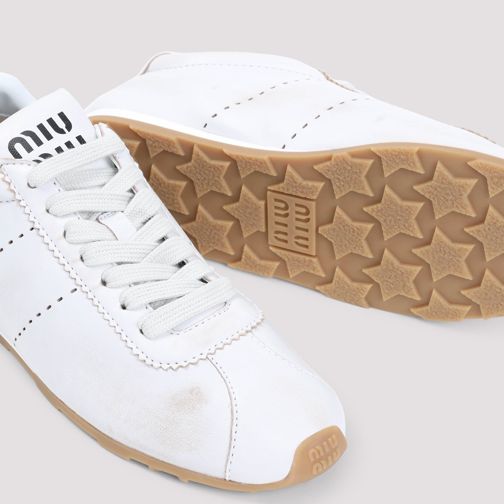 Miu Miu Sneakers - White | 23c85654f6f9d718a51b271569344f3e1fc0e254