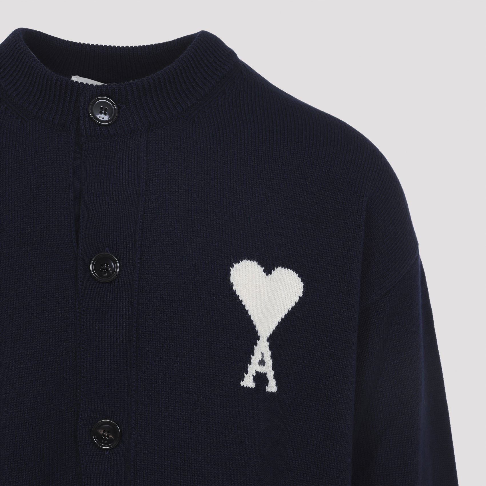 Ami Wool And Cotton Cardigan - MEN CLOTHING - Ami Paris - T.Luxy