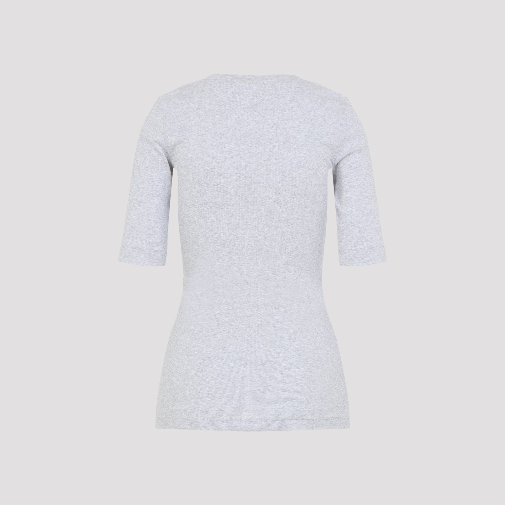 Brunello Cucinelli V - Neck Ribbed T-Shirt - WOMEN CLOTHING - Brunello Cucinelli - T.Luxy