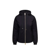 Herno Matt Black Hooded Bomber Jacket - WOMEN CLOTHING - HERNO - T.Luxy
