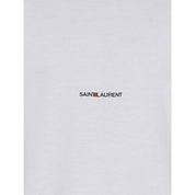 Saint Laurent Cotton Logo T-Shirt - WOMEN CLOTHING - SAINT LAURENT - Tluxy New