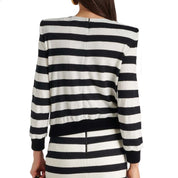 Balmain Striped Jersey Top