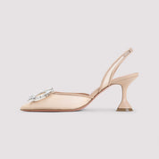 Amina Muaddi Mules - Nude & Neutrals | 367b750612cce426e32e47434d7c1f13ea37ed77