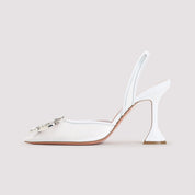 Amina Muaddi Mules - White | 918c397f98aac46472b7bf63660e907f2cbf338d