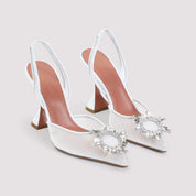 Amina Muaddi Mules - White | dae3ce805287ca53c8f146ff59dfc63c8d823b4a