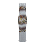 Jean Paul Gaultier Mariniere Grape Long Dress - WOMEN CLOTHING - Jean Paul Gaultier - T.Luxy