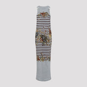 Jean Paul Gaultier Mariniere Grape Long Dress - WOMEN CLOTHING - Jean Paul Gaultier - T.Luxy