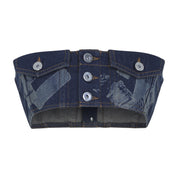 Jean Paul Gaultier Denim Bra Top - WOMEN CLOTHING - Jean Paul Gaultier - T.Luxy