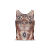 Jean Paul Gaultier Safe Sex Tattoo Top - WOMEN CLOTHING - Jean Paul Gaultier - T.Luxy