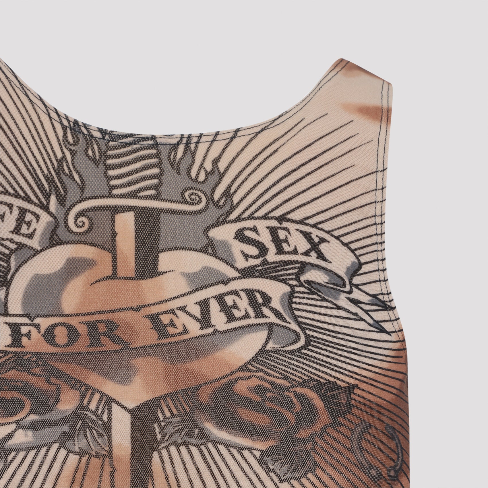 Jean Paul Gaultier Safe Sex Tattoo Top - WOMEN CLOTHING - Jean Paul Gaultier - T.Luxy