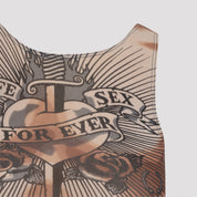 Jean Paul Gaultier Safe Sex Tattoo Top - WOMEN CLOTHING - Jean Paul Gaultier - T.Luxy