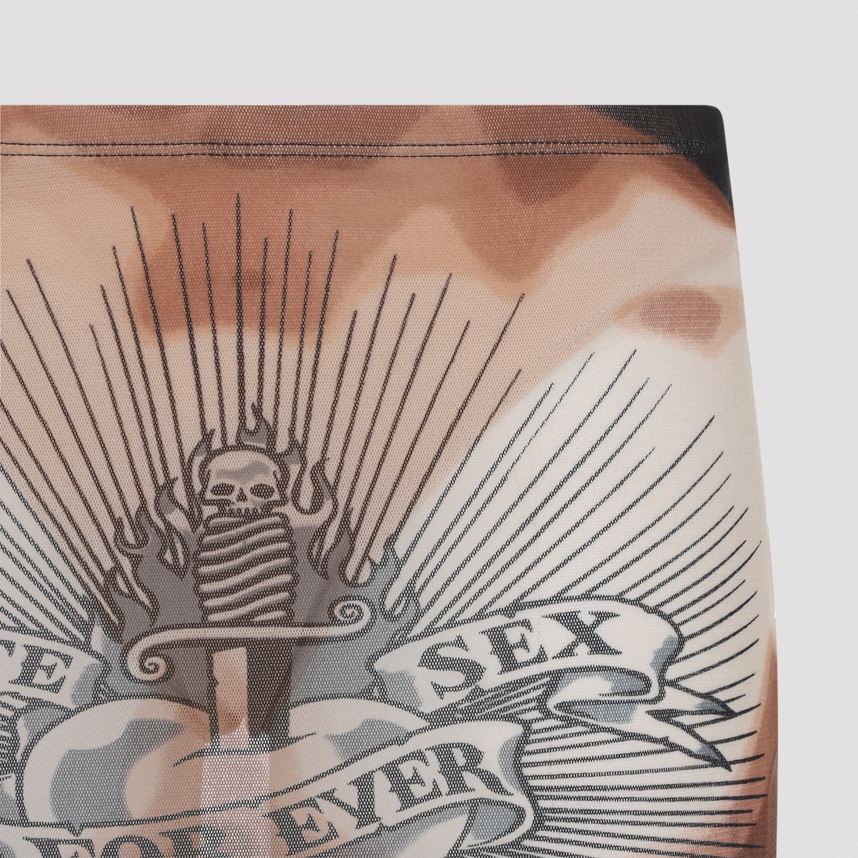 Jean Paul Gaultier Safe Sex Tattoo Midi Skirt - WOMEN CLOTHING - Jean Paul Gaultier - T.Luxy