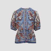 Farm Rio Shirts - Blue | ad5dea00169a7e34ab08f63ede8b1eae358c38cd