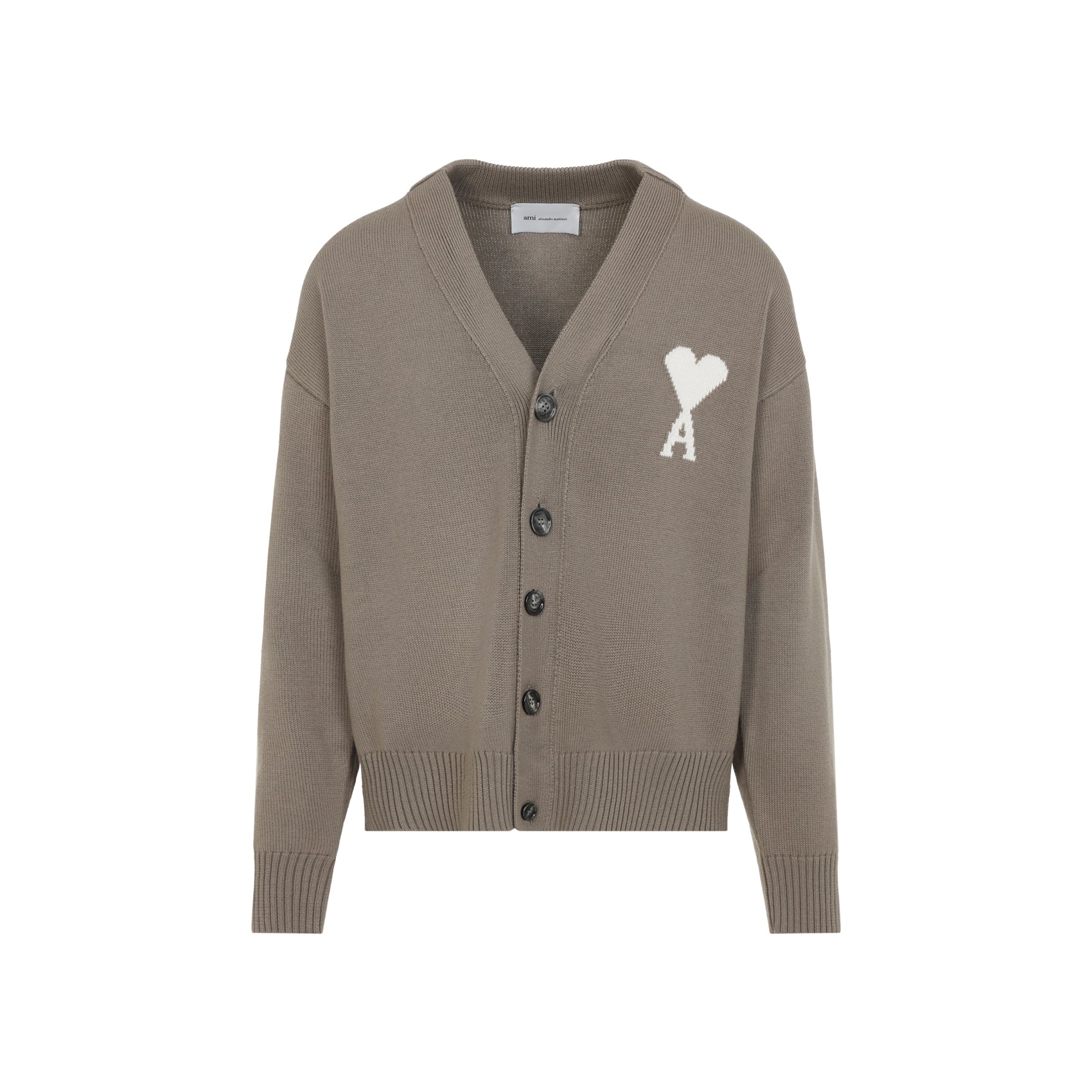 Ami Paris Cardigan - Nude & Neutrals | 14811817a636cc47504642bc5b15c9446a98c799