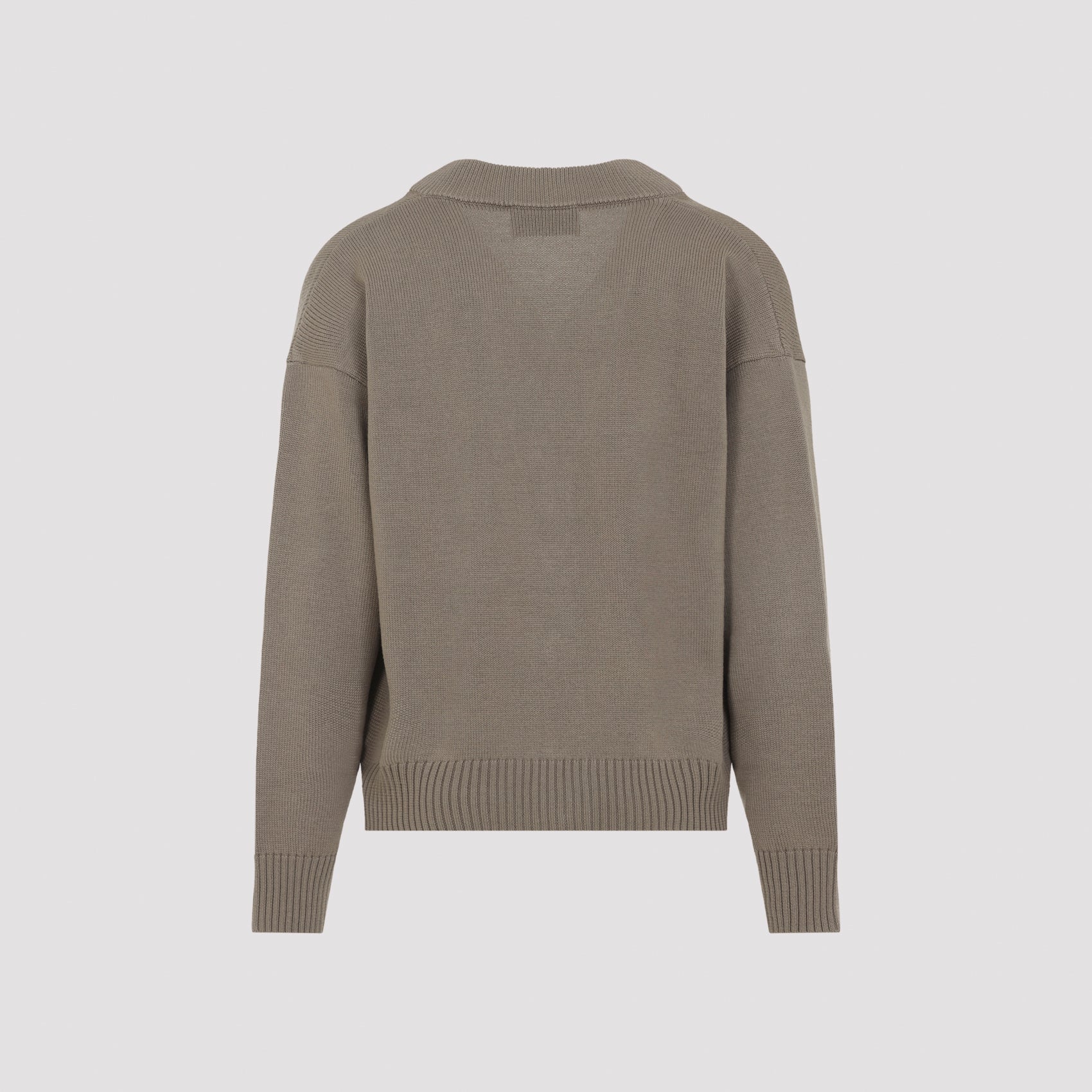 Ami Paris Cardigan - Nude & Neutrals | 65ad44e1aec4ebad071cd70255ab5c92594d0b2f