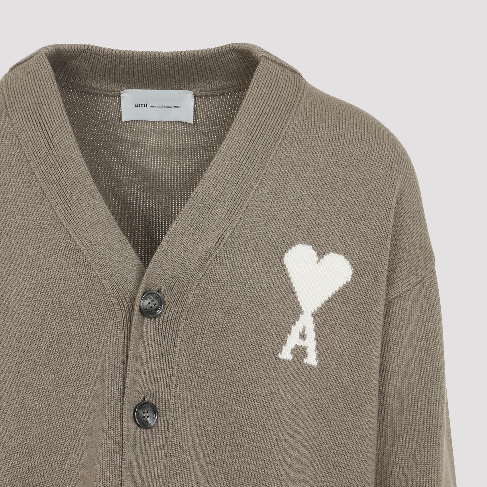 Ami Paris Cardigan - Nude & Neutrals | d2b5f87c7e8ad62e6e3dff8da38359efa4496a2b