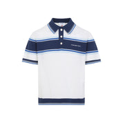 Casablanca Mesh Stripe Polo - MEN CLOTHING - Casablanca - T.Luxy
