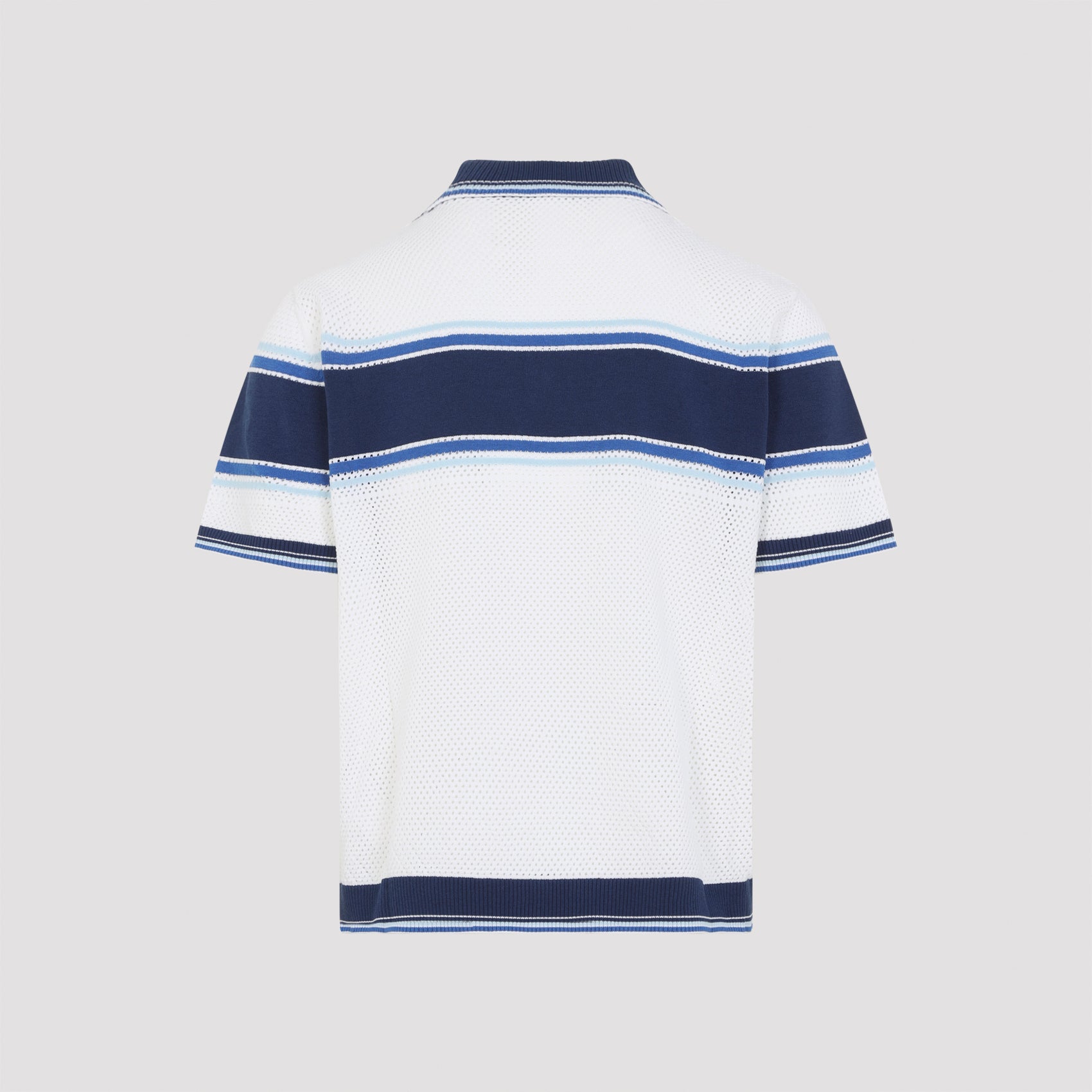 Casablanca Mesh Stripe Polo - MEN CLOTHING - Casablanca - T.Luxy