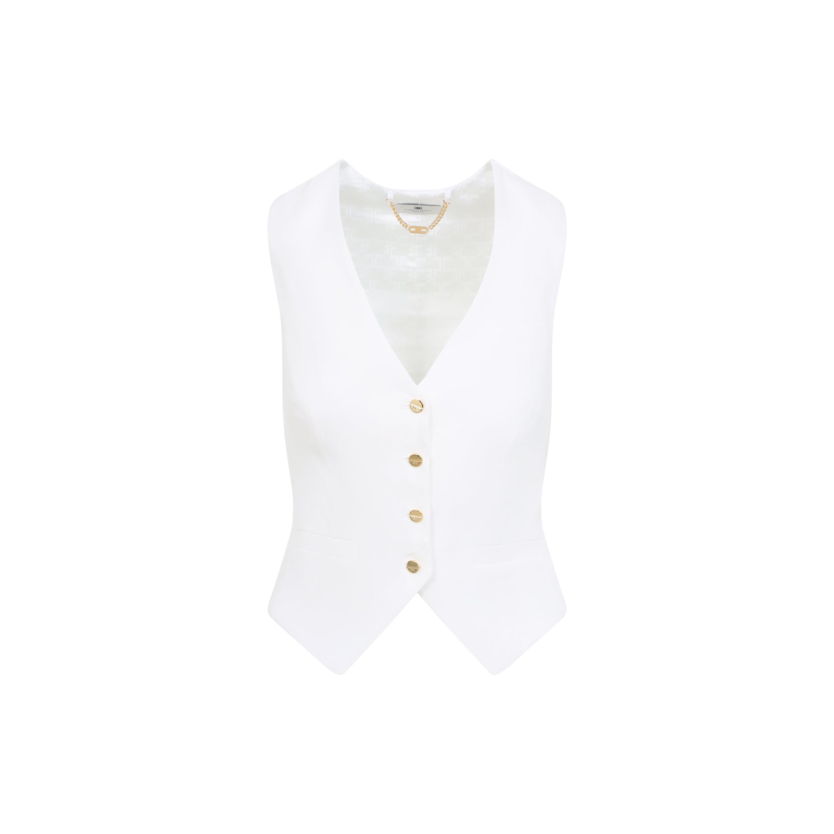 Elisabetta Franchi Gilet - White | d894e0de2505a22f9568619effa39f5084c91c5e