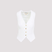 Elisabetta Franchi Gilet - White | cc420f65093d064d7f298b33e09d88aa67c1d4bf