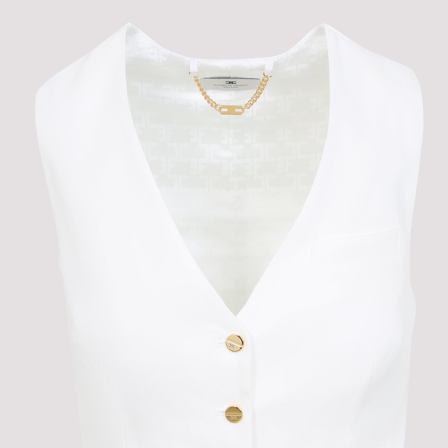 Elisabetta Franchi Gilet - White | 8cd9814044ca1b16b19e34fc8bede02bbb90c86b
