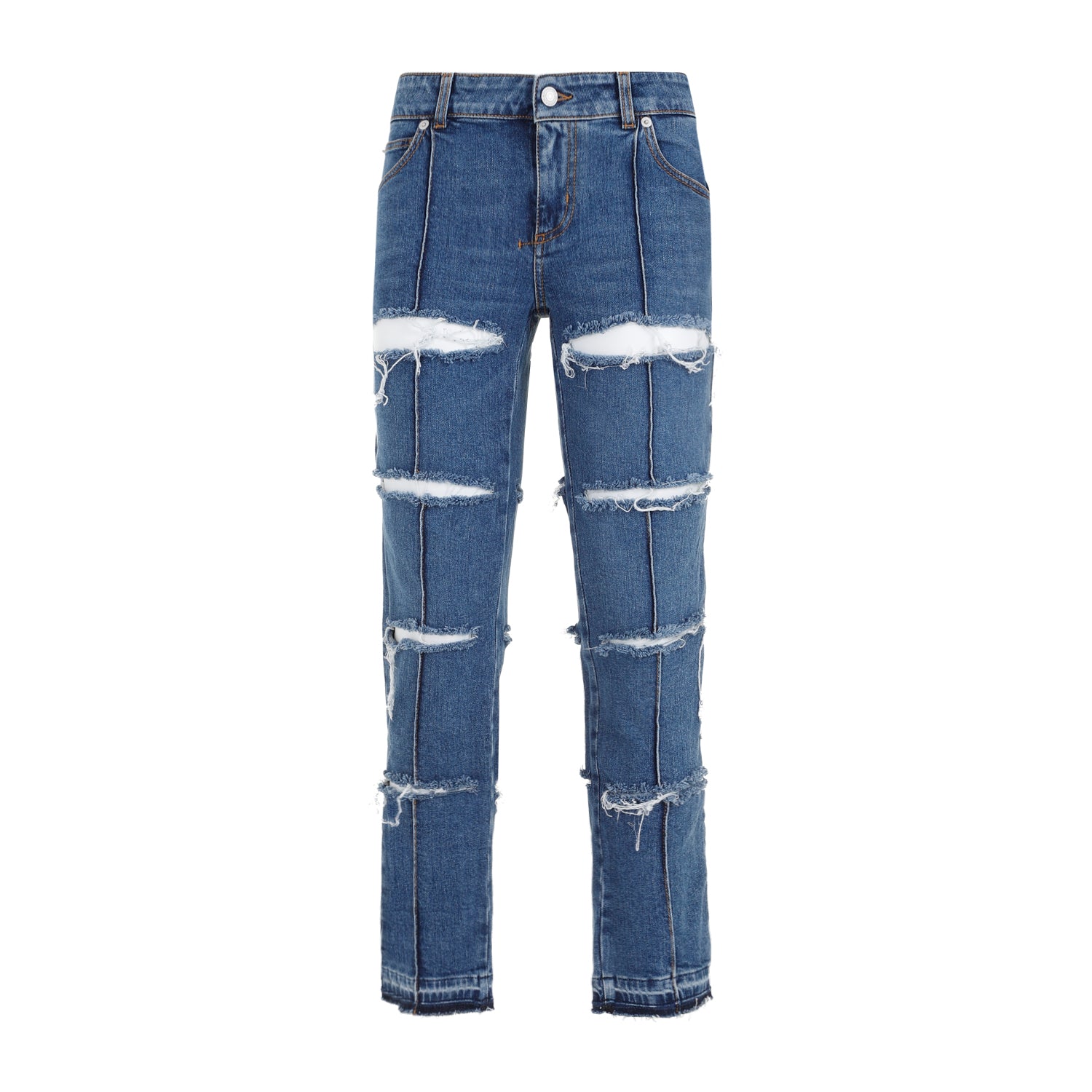 Alexander Mcqueen Denim Pants - WOMEN CLOTHING - Alexander Mcqueen - T.Luxy