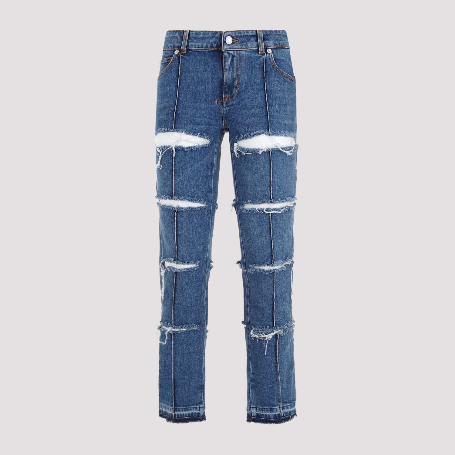 Alexander Mcqueen Denim Pants - WOMEN CLOTHING - Alexander Mcqueen - T.Luxy