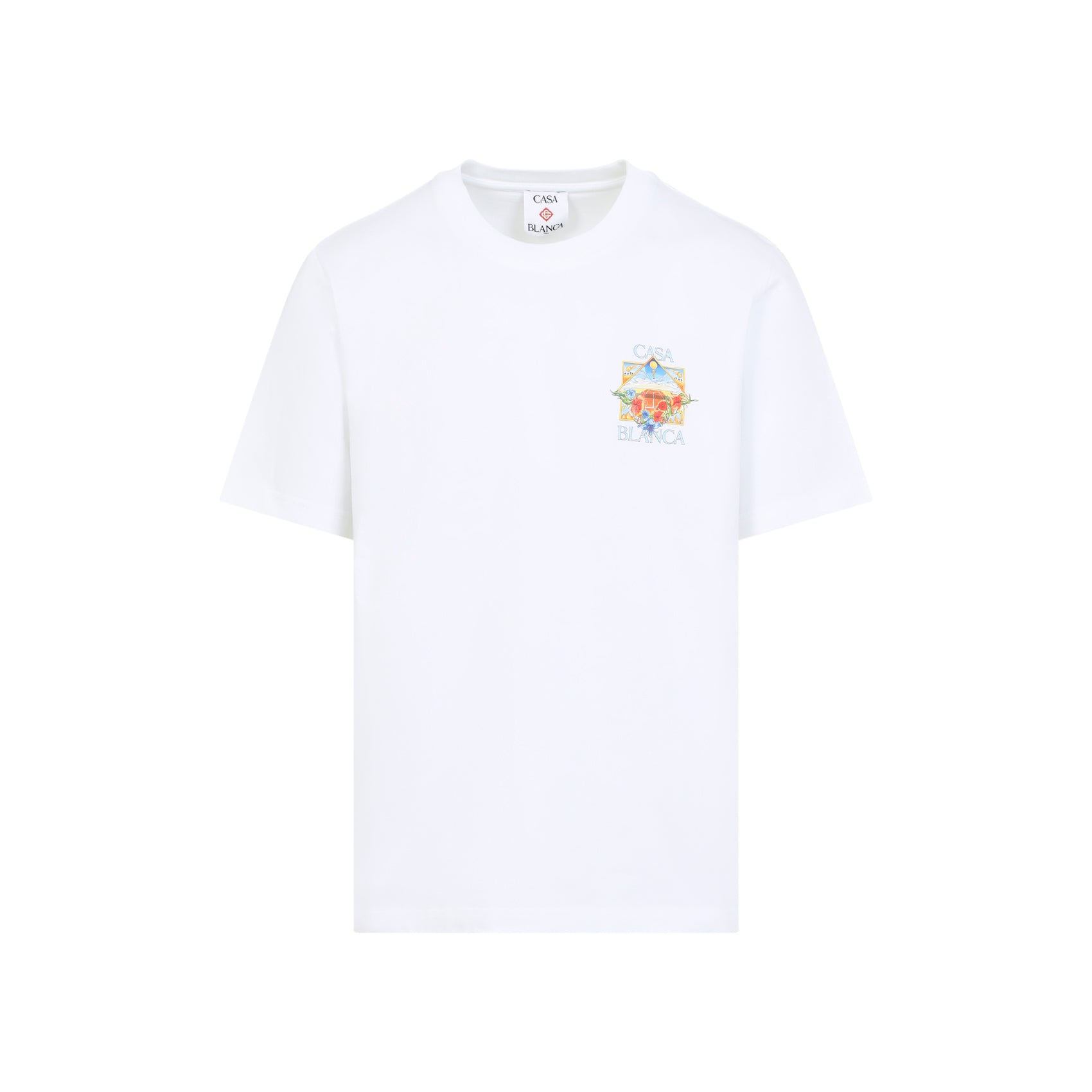 Casablanca Flower Court Icon T-Shirt - MEN CLOTHING - Casablanca - T.Luxy