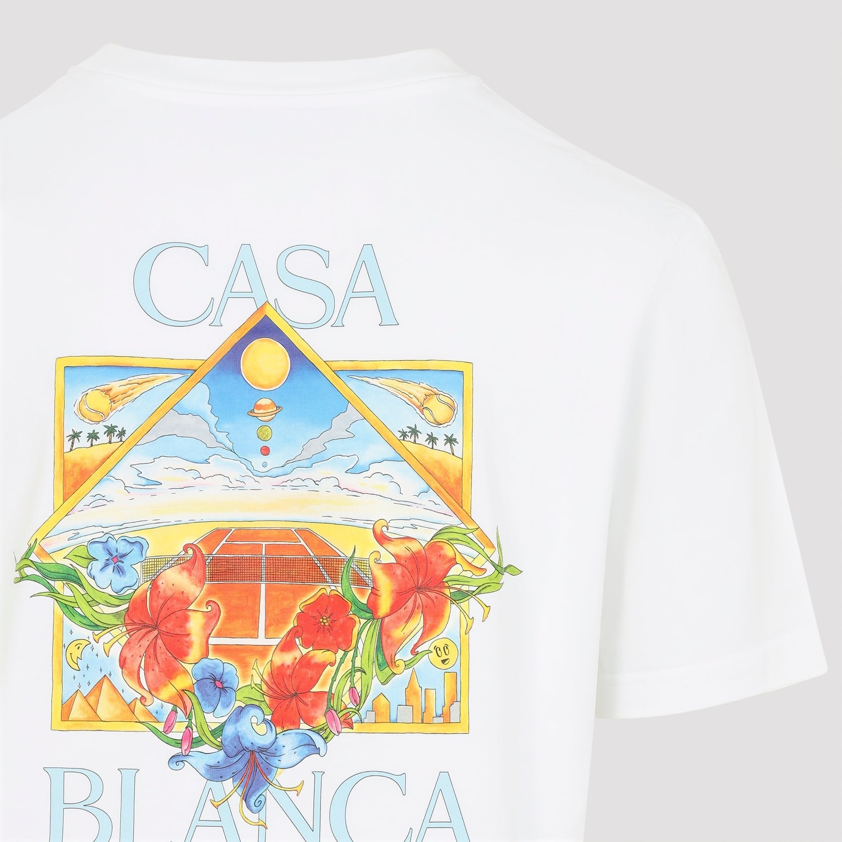 Casablanca Flower Court Icon T-Shirt - MEN CLOTHING - Casablanca - T.Luxy