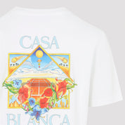 Casablanca Flower Court Icon T-Shirt - MEN CLOTHING - Casablanca - T.Luxy