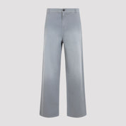 Miu Miu Regular & straight leg - Metallic | a78042474acad759fc1a6c96f661b88aaa9ab322
