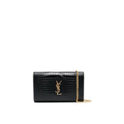 Saint Laurent Cassandre Croco Shoulder Bag