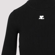 CourrèGes Roll Neck Ribbed Jumper - WOMEN CLOTHING - Courreges - T.Luxy