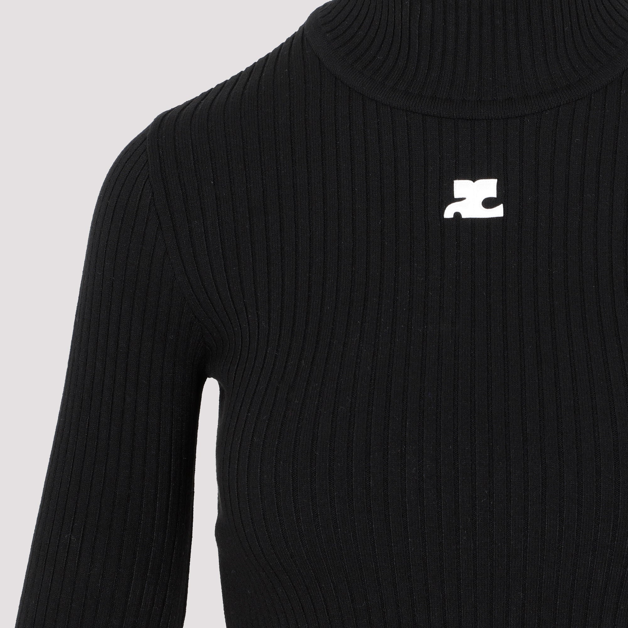 CourrèGes Roll Neck Ribbed Jumper - WOMEN CLOTHING - Courreges - T.Luxy