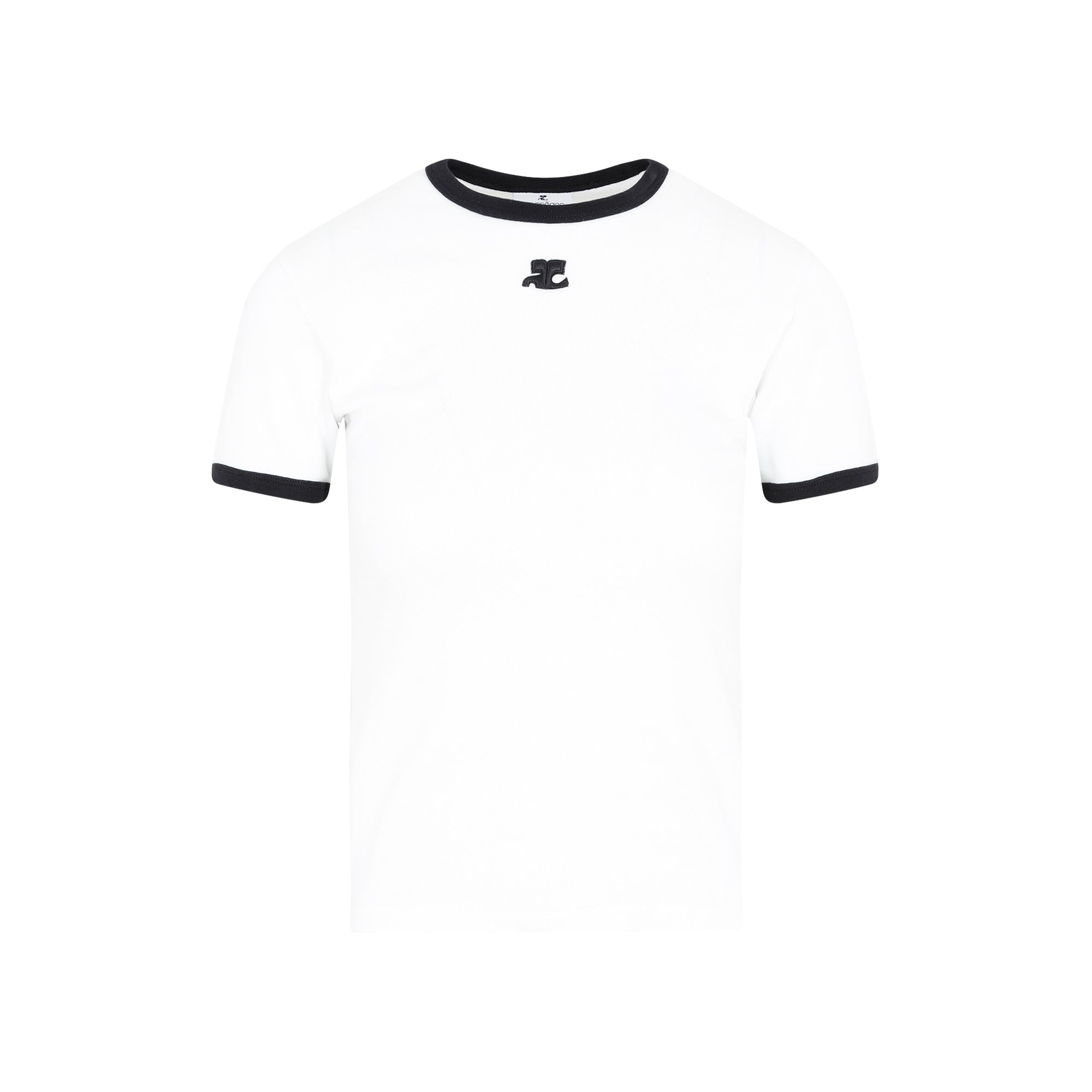 Courreges Bumpy Contrast T-Shirt Reedition - WOMEN CLOTHING - Courreges - T.Luxy