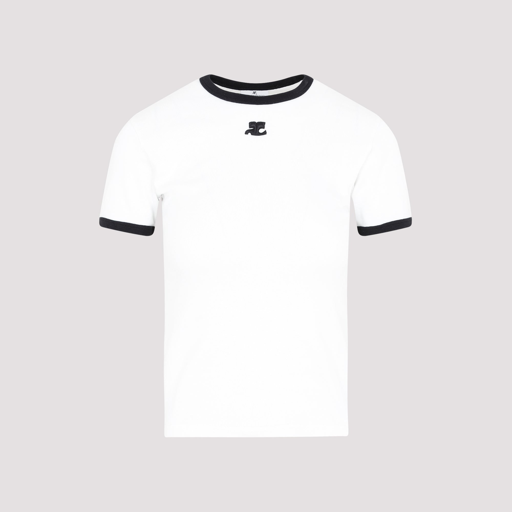 Courreges Bumpy Contrast T-Shirt Reedition - WOMEN CLOTHING - Courreges - T.Luxy