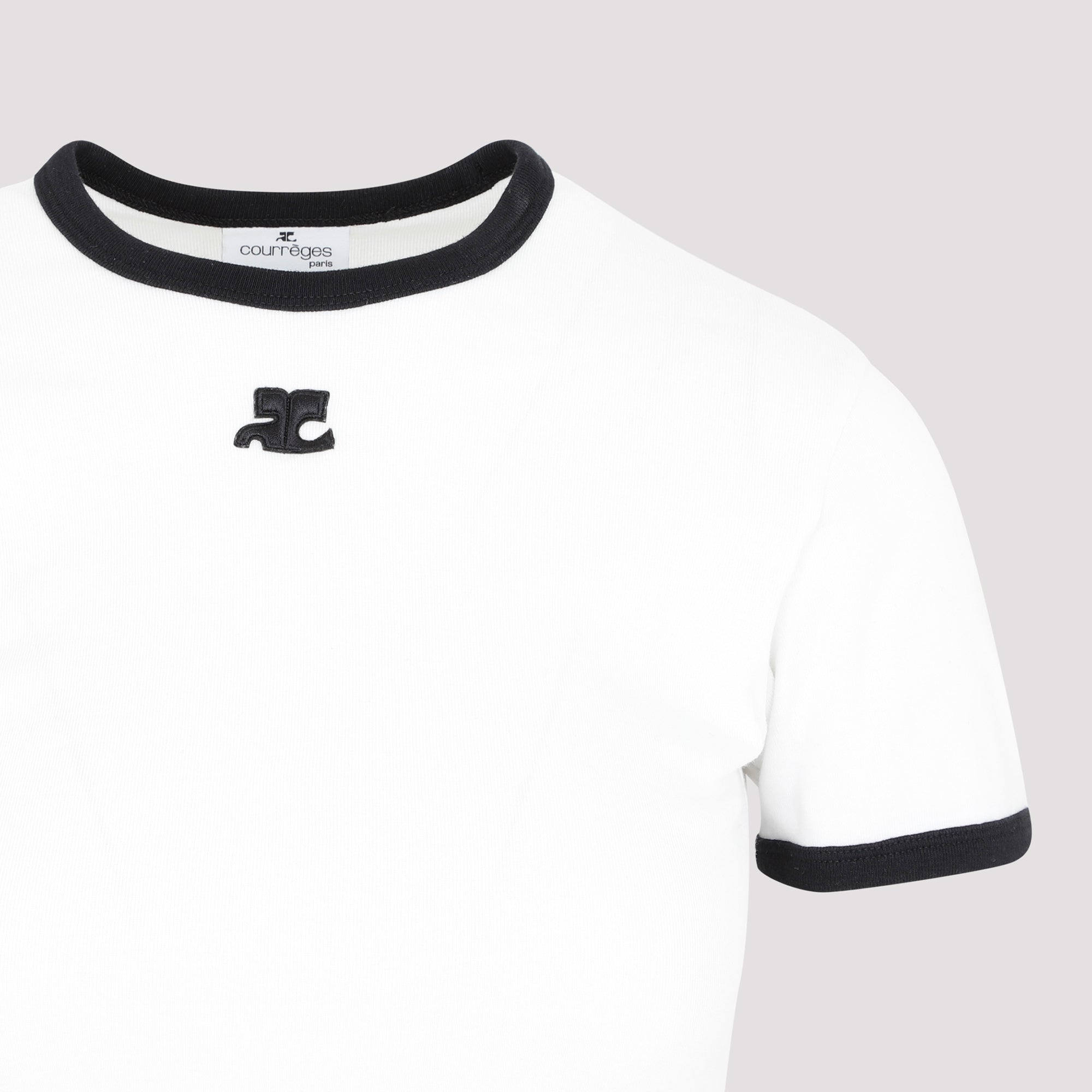Courreges Bumpy Contrast T-Shirt Reedition - WOMEN CLOTHING - Courreges - T.Luxy