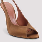 Amina Muaddi Mules - Brown | 746871aaa4194682a7ad4cd17f2d32d66b1e0eab
